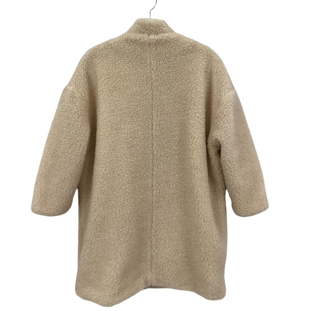 Emerson Fry Teddy Bear Coat In Ivory Size Large Oversized Fit - Picture 9 of 14